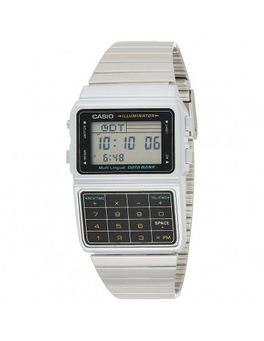 Montre Unisexe Casio DATABANK CALCULATOR STEEL - MATT CASE Gris de pas cher